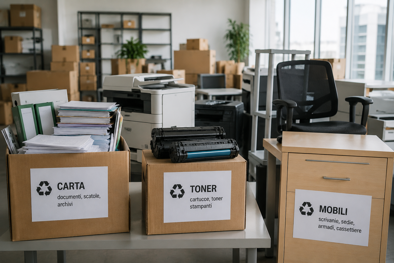 smaltimento rifiuti da ufficio multiservice mantini