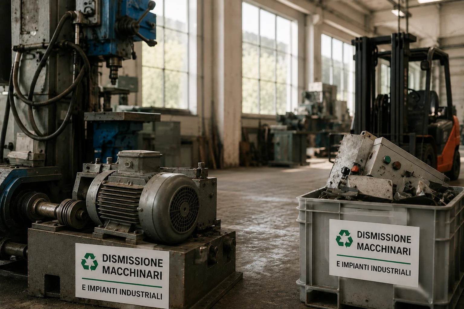 sgombero Macchinari e impianti industriali