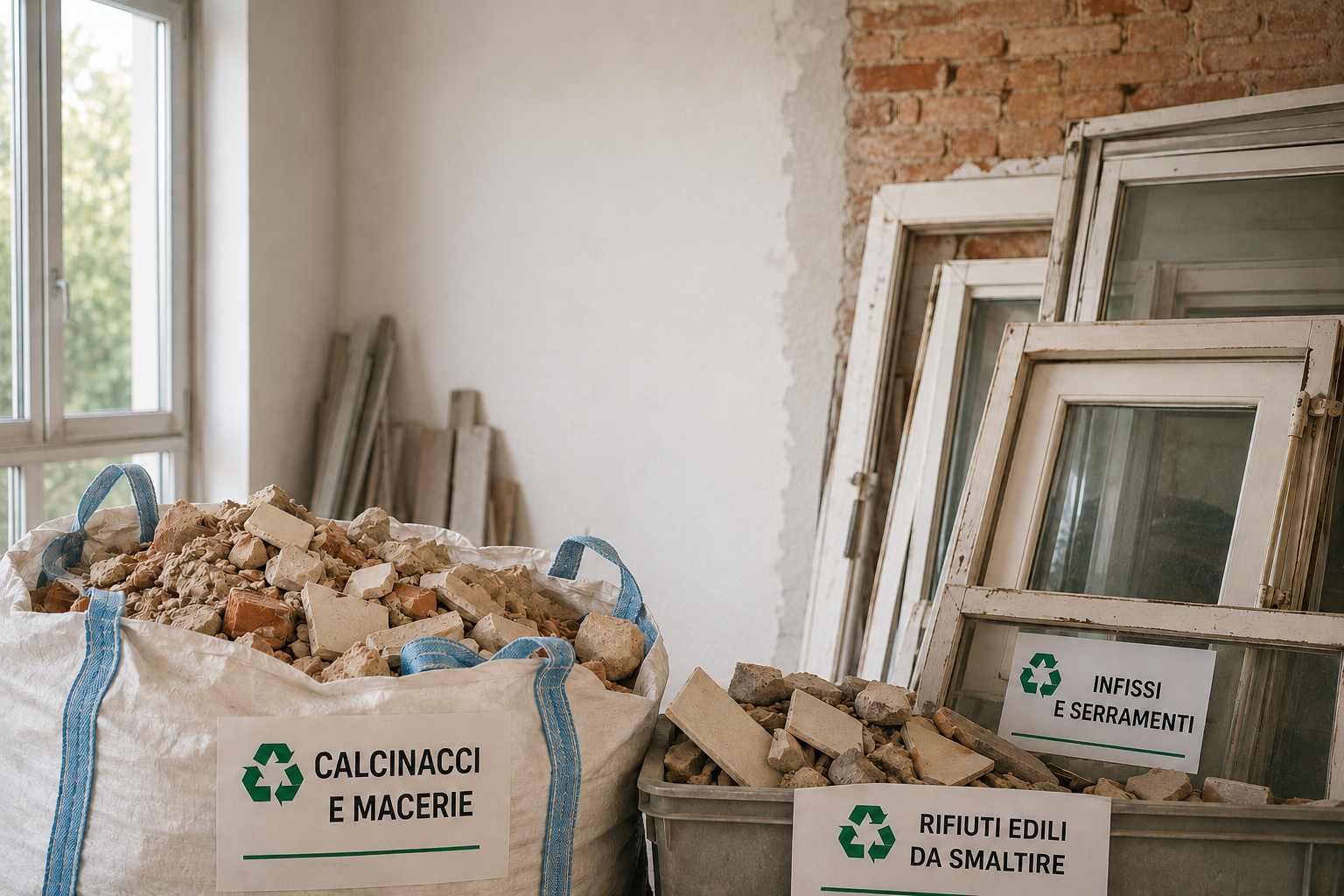 smaltimento rifiuti edili con multiservice mantini